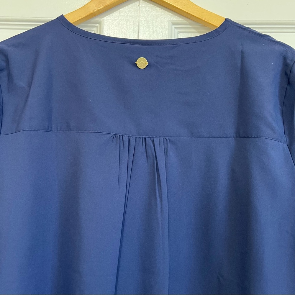Coolibar Santa Barbara Tunic Top with Roll-up Sleeves in Navy UPF 50+ Size Large - Picture 9 of 14